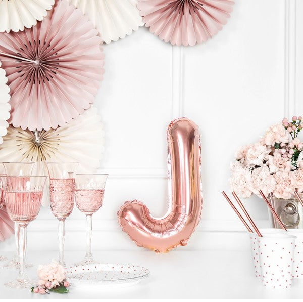 Buchstabe J Rosegold 35cm