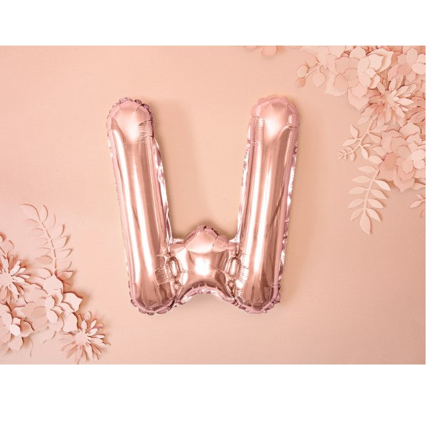 Buchstabe W Rosegold 35cm