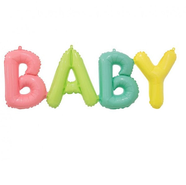 Schriftzug BABY bunt