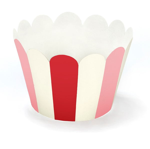 Muffin Umschlag Streifen 6 Stück