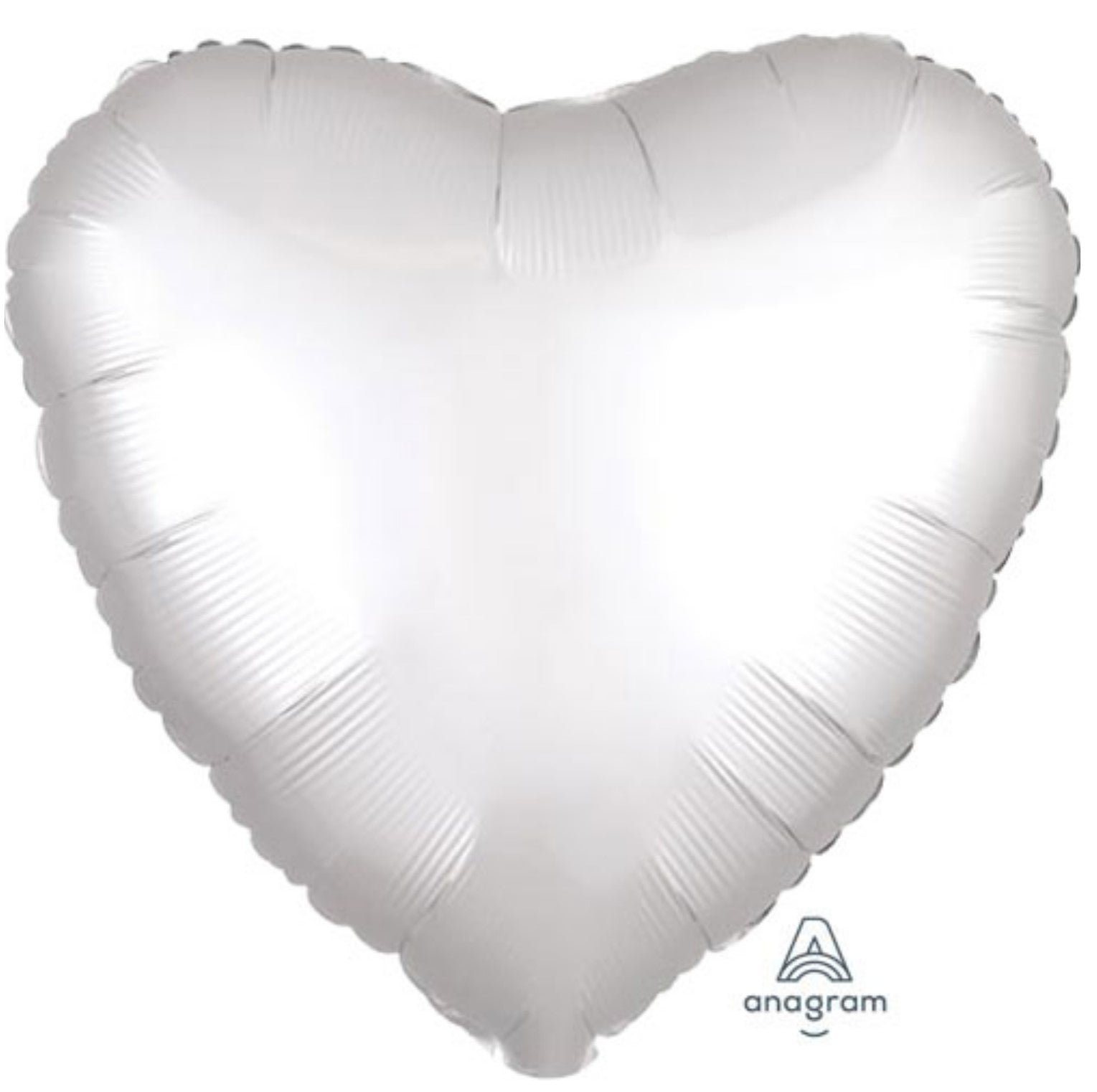 Herz 45cm satin daunenweiß