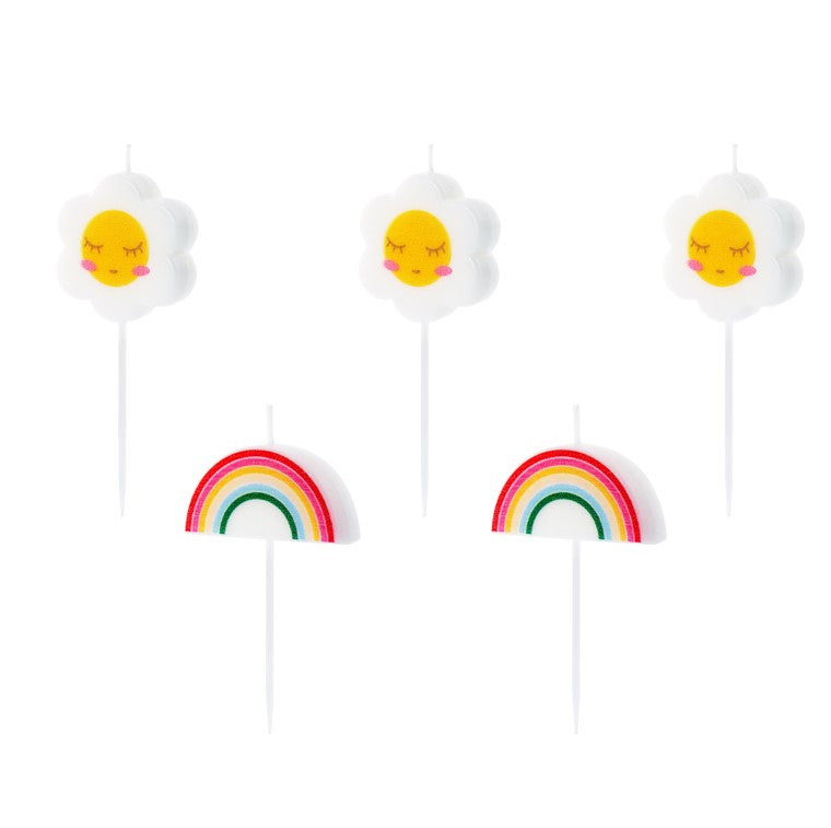Kerzen Picker Regenbogen u. Gänseblümchen