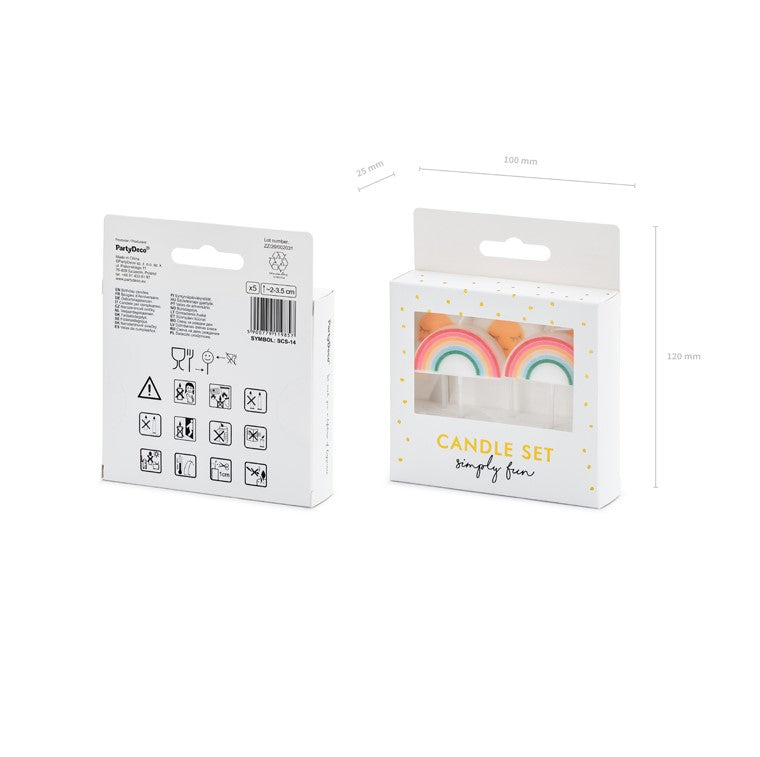 Kerzen Picker Regenbogen u. Gänseblümchen
