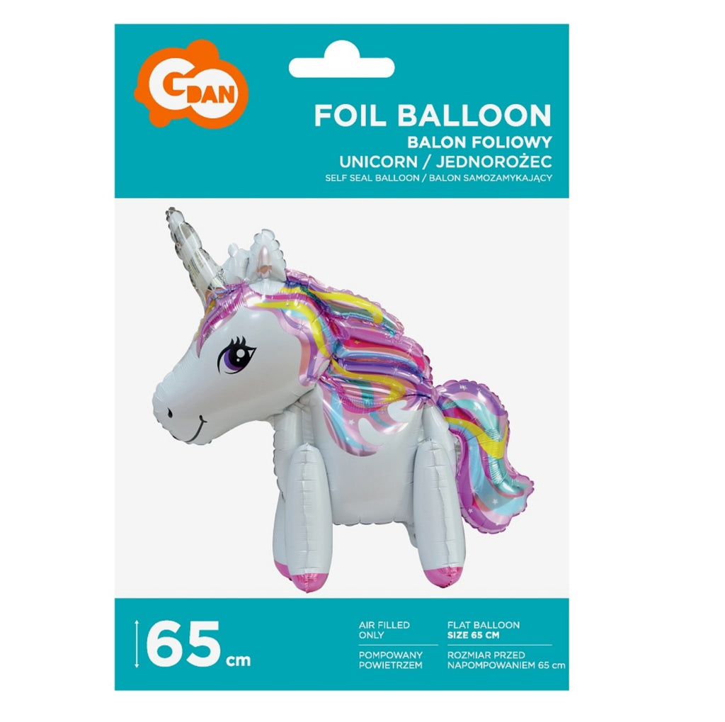 Stehend Einhorn weiß
