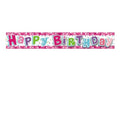 Banner Happy Birthday Band rosa