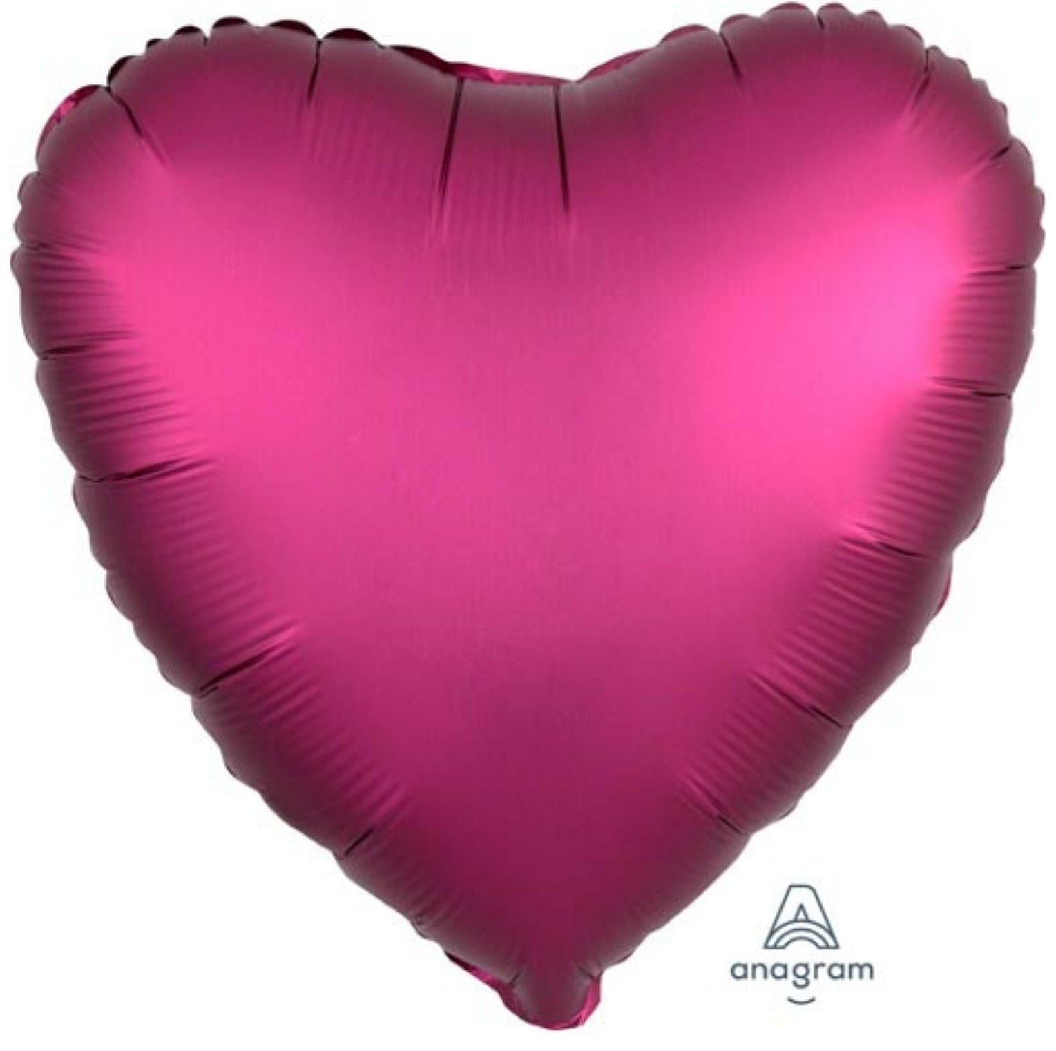Herz 45cm satin granatapfel