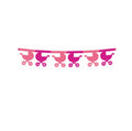 Girlande Papier Baby Kinderwagen rosa