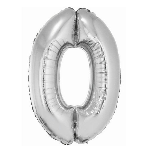 Zahl 0 XL Silber