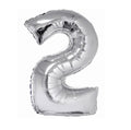 Zahl 2 Silber 35cm Luft