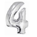 Zahl 4 Silber 35cm Luft
