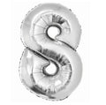 Zahl 8 Silber 35cm Luft