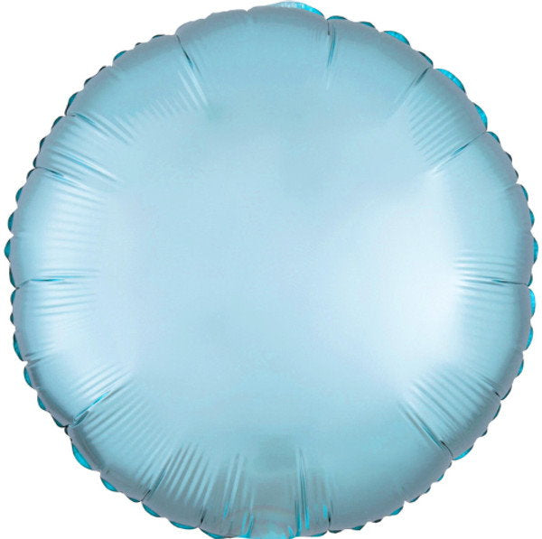 Rund 45cm Hellblau satin
