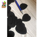 Konfetti Herzen schwarz XL