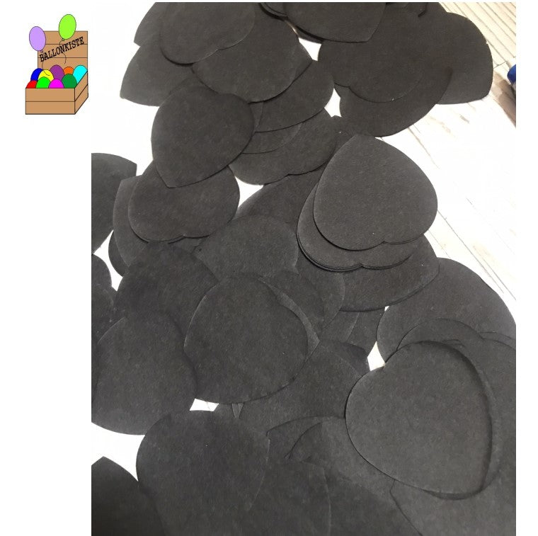 Konfetti Herzen schwarz XL