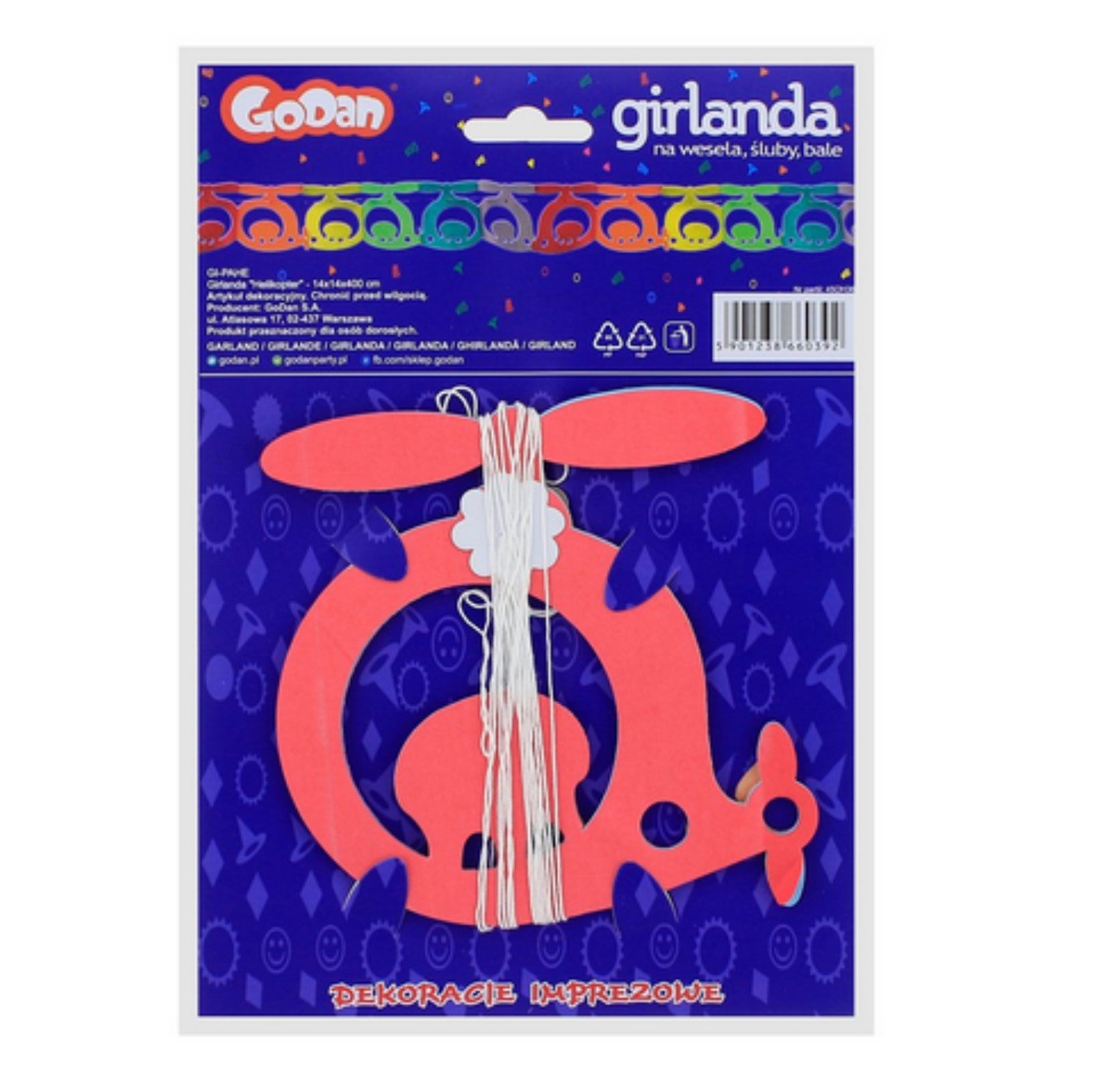 Girlande Papier Hubschrauber