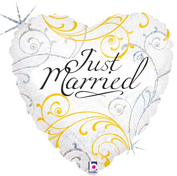 Hochzeit Just married holo Ornamente