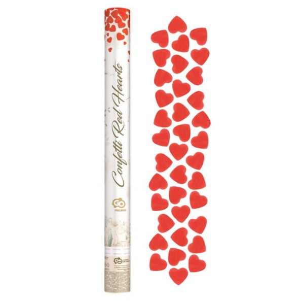 Konfetti Kanone XXL Herzen rot
