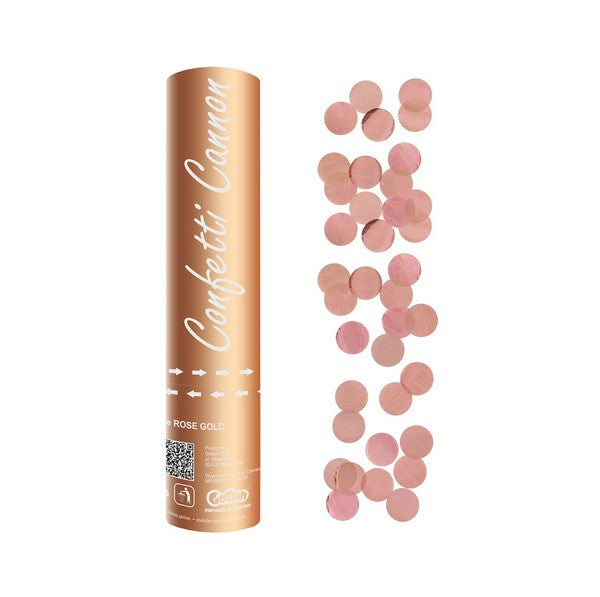 Konfetti Kanone XL Herzen rosegold metallisch