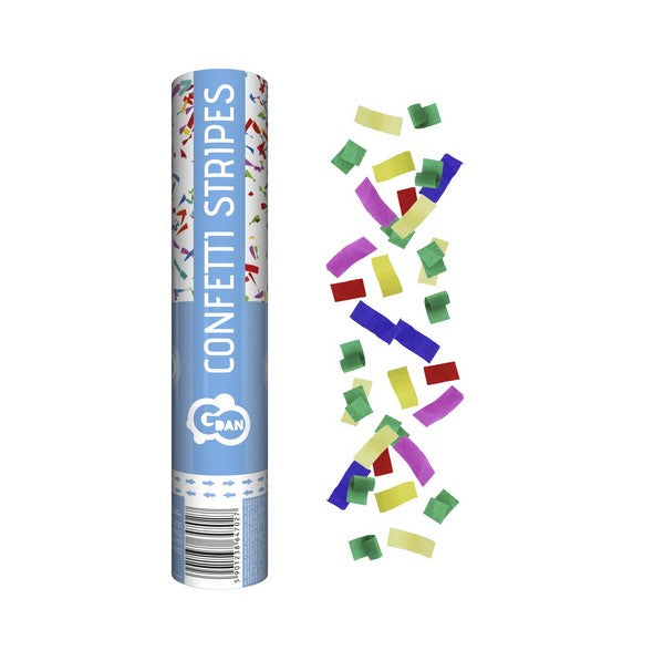 Konfetti Kanone S bunte Streifen