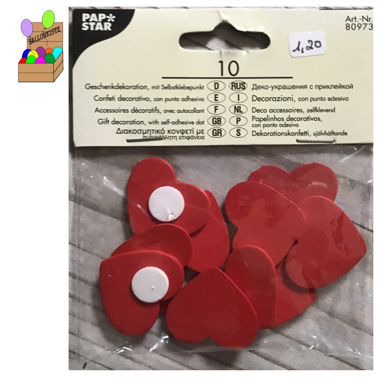 Klebendes Herz Konfetti