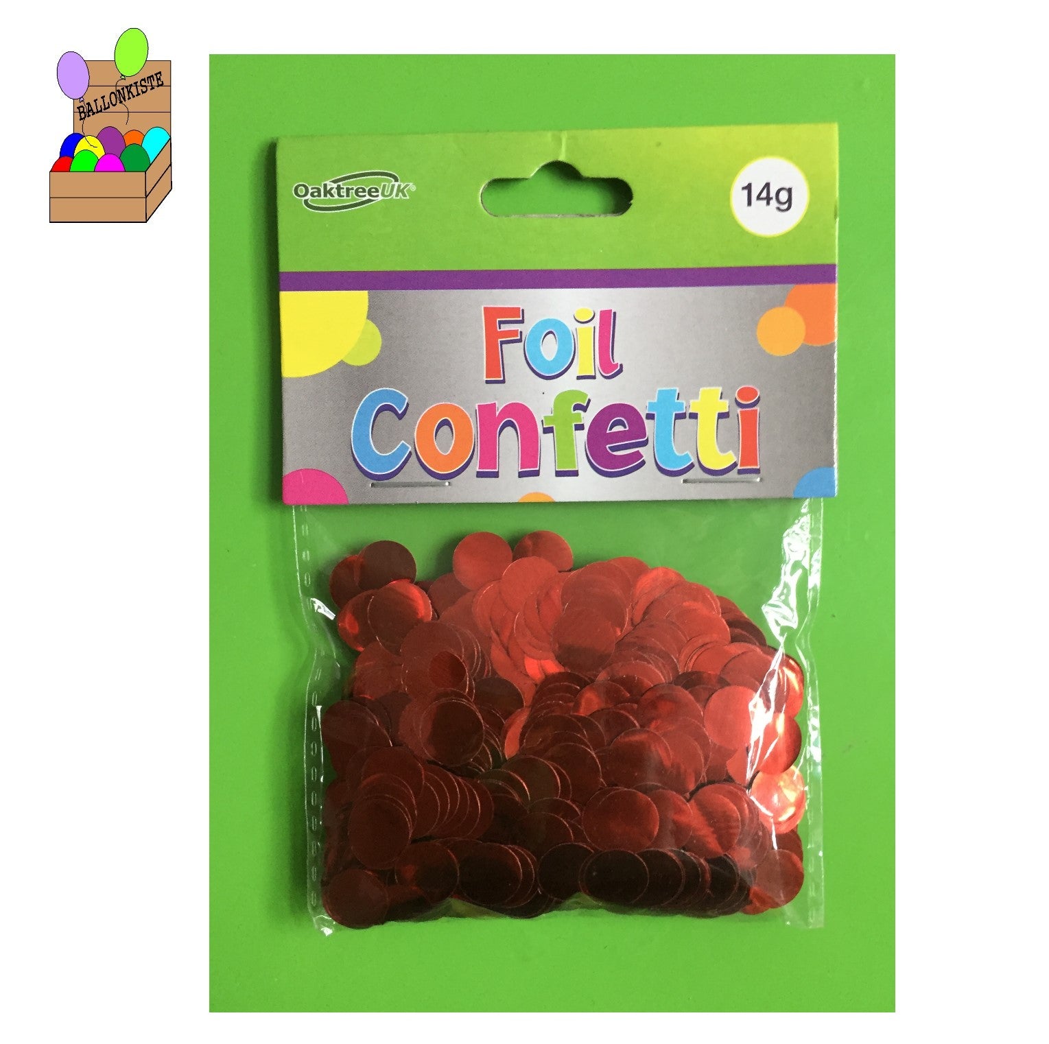 Konfetti Folie Rund 1cm rot