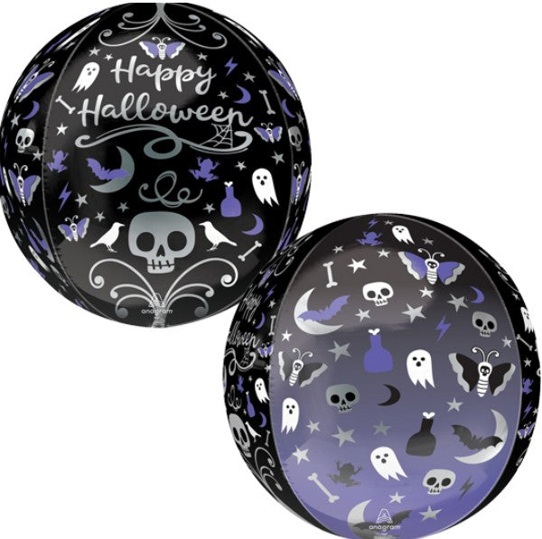 Happy Halloween Kugel schwarz