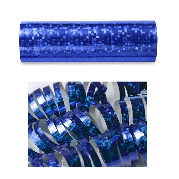 Luftschlange holografisch blau