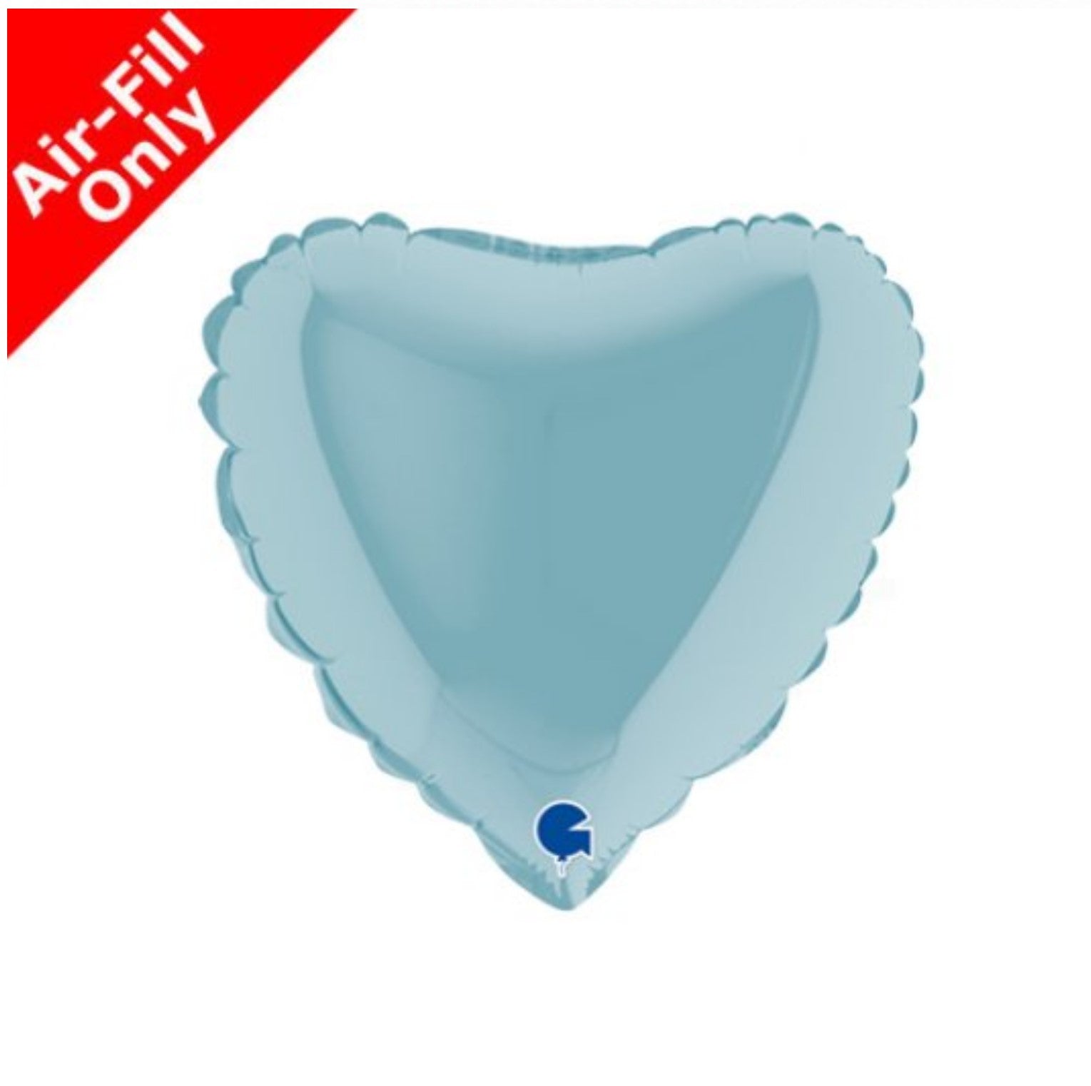 Mini Herz mit Luft 15cm hellblau