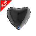 Mini Herz mit Luft 15cm schwarz