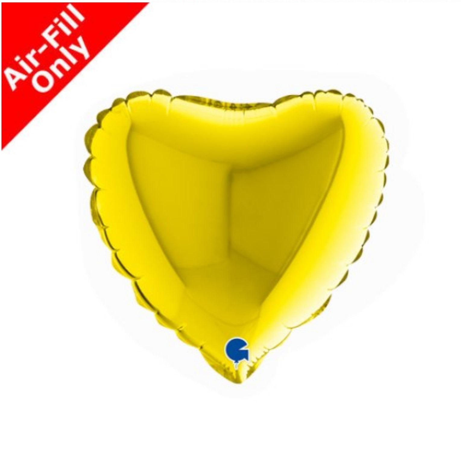 Mini Herz mit Luft 15cm gelb