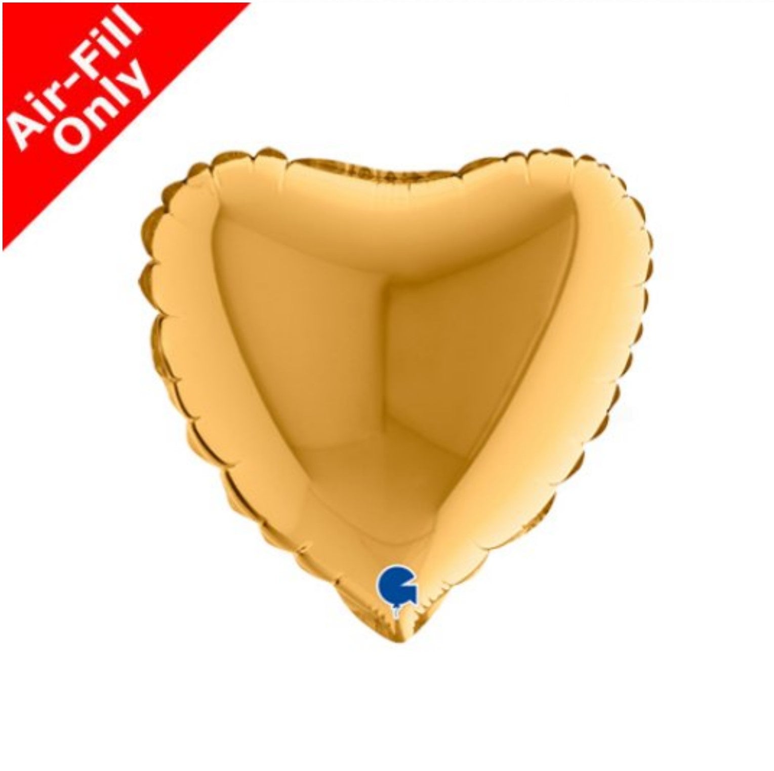 Mini Herz mit Luft 15cm gold