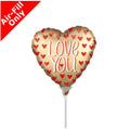 Mini Liebe Herz Gold