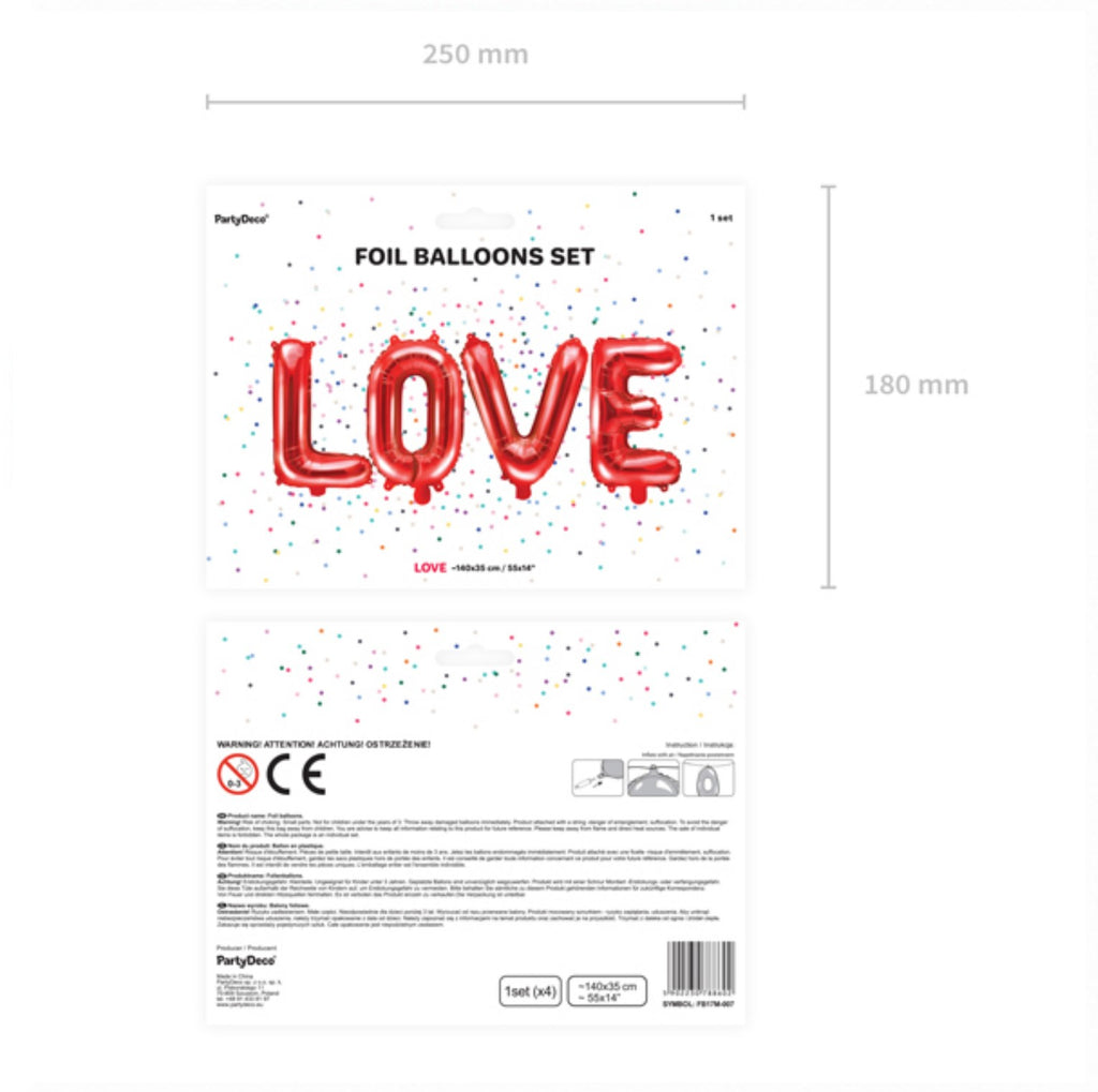 Schriftzug Love rot