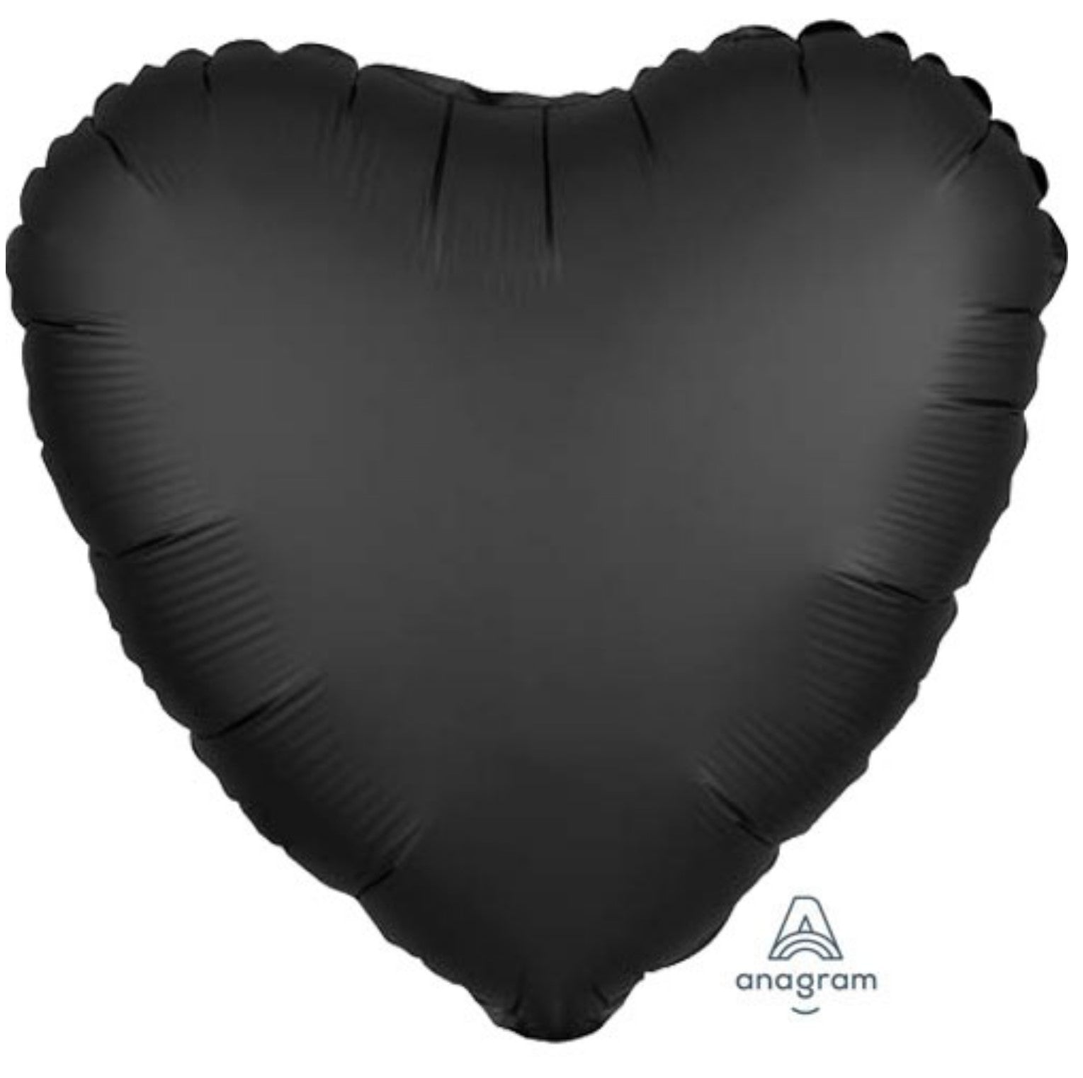 Herz 45cm satin schwarz