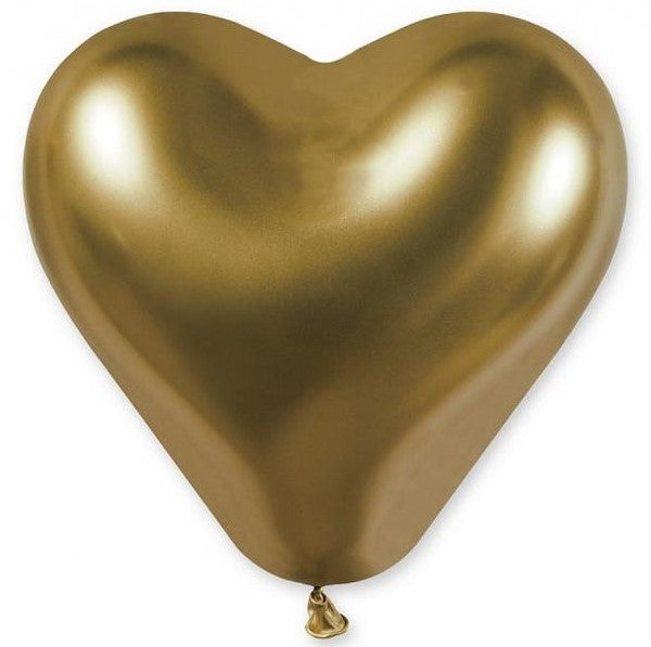 Latexherz 30cm Glossy gold