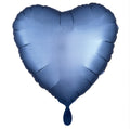 Herz 45cm satin stahlblau