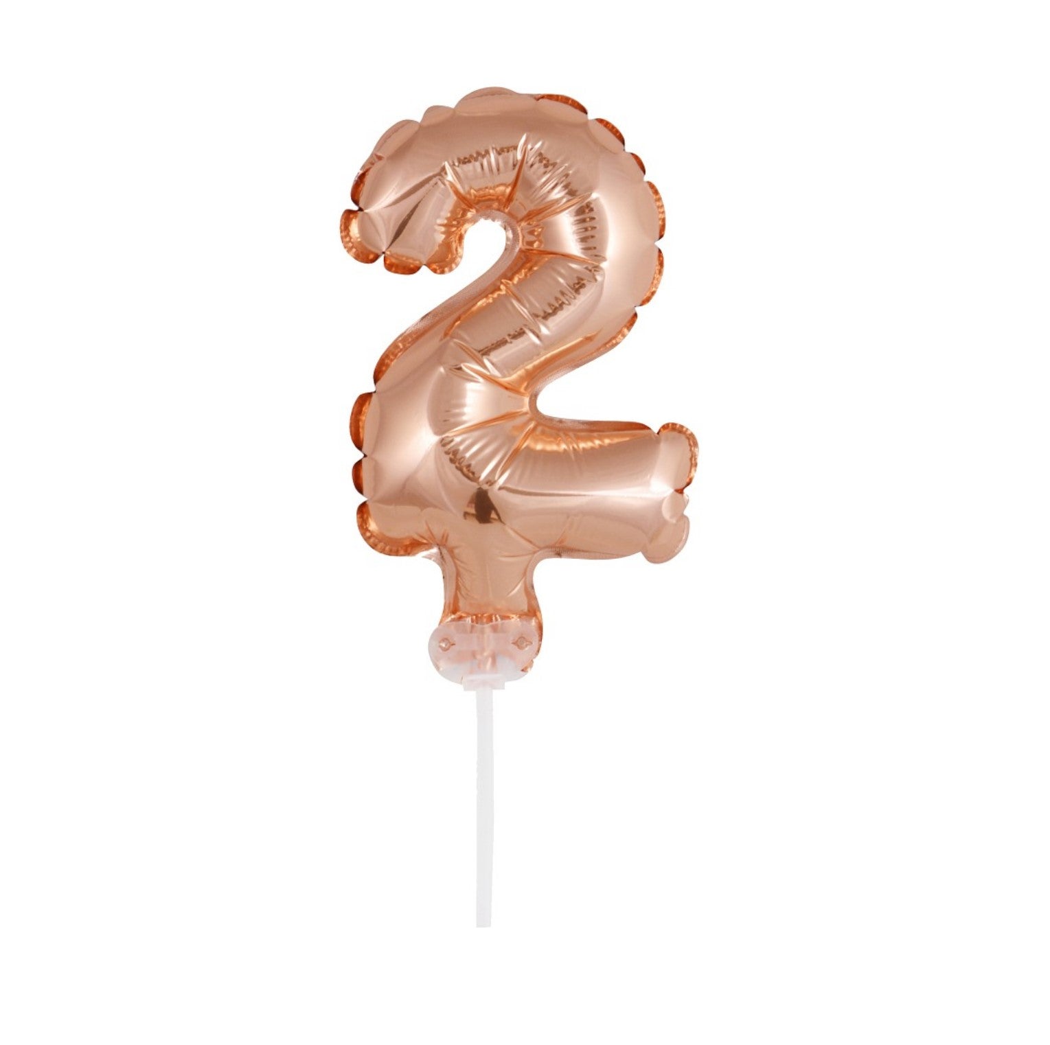 Zahl 2 rosegold Micro