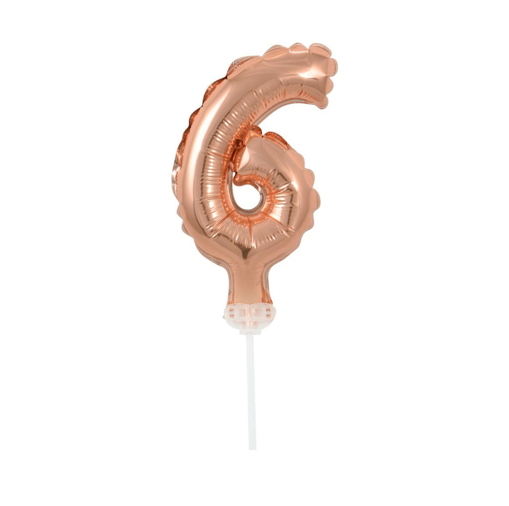 Zahl 6 rosegold Micro