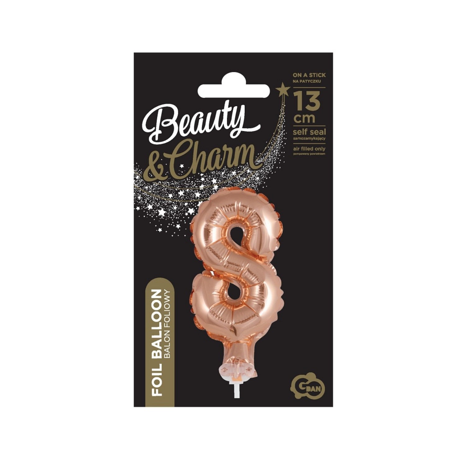Zahl 8 rosegold Micro