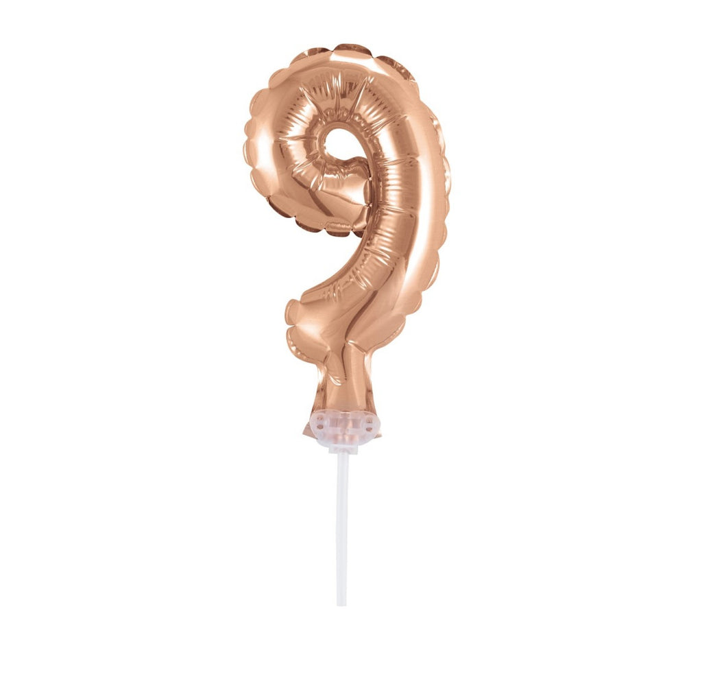 Zahl 9 rosegold Micro