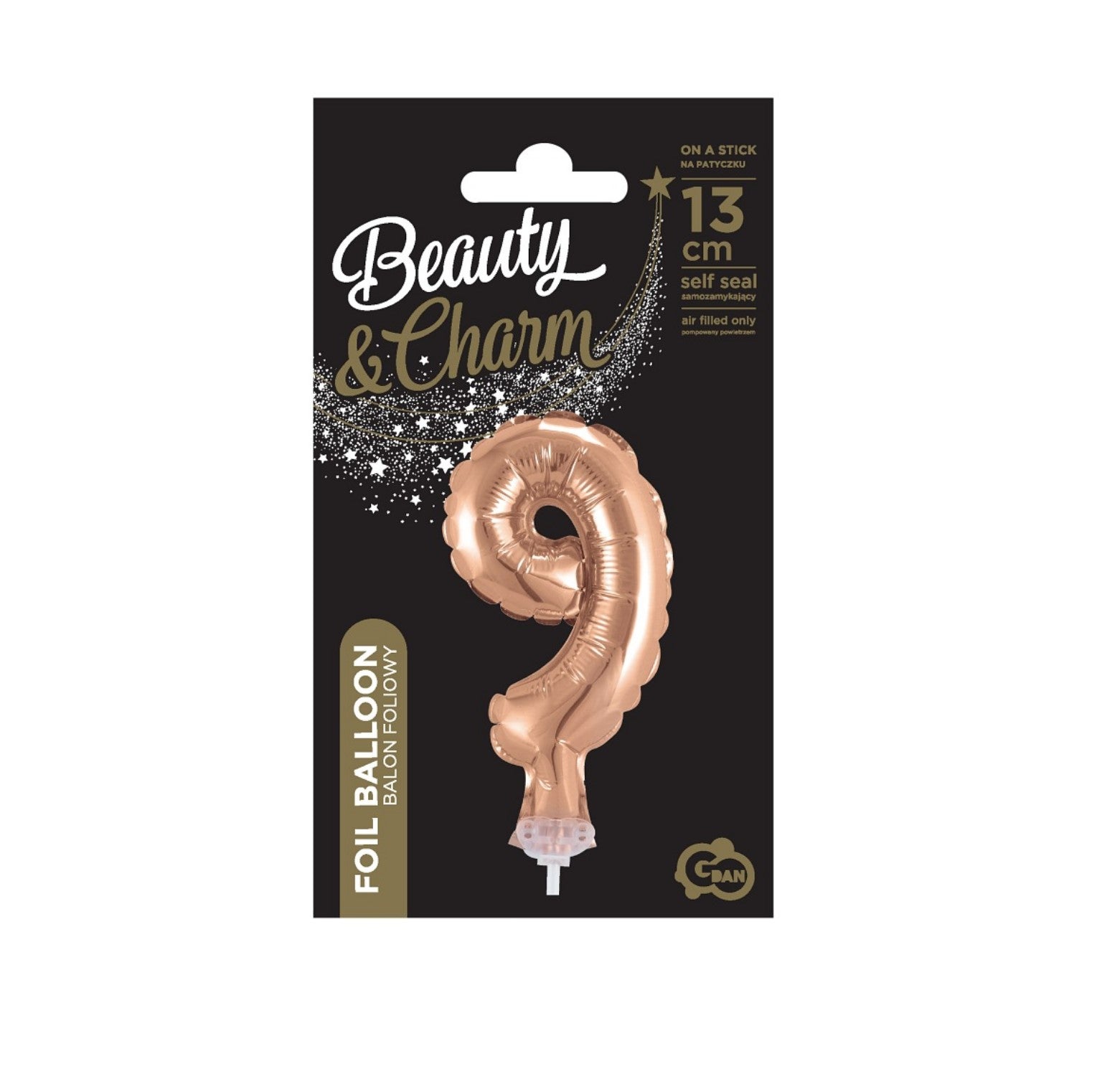 Zahl 9 rosegold Micro