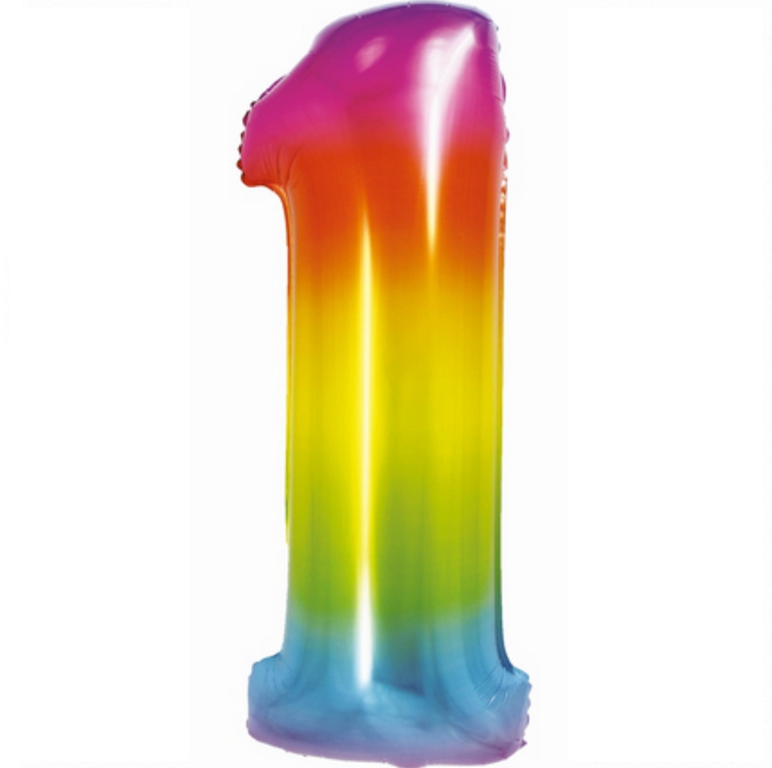 Zahl 1 Regenbogen 76cm