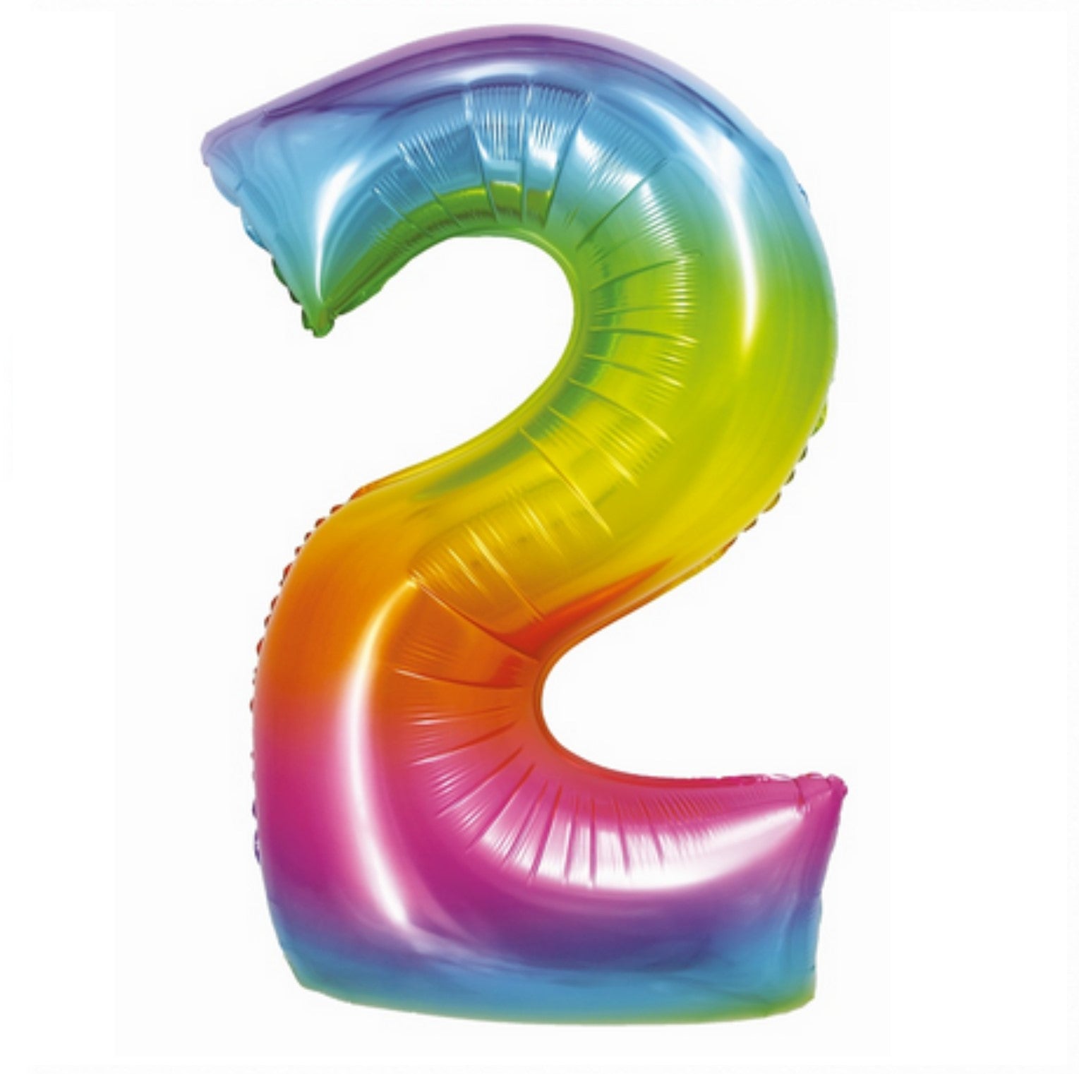 Zahl 2 Regenbogen 76cm