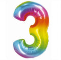 Zahl 3 Regenbogen 76cm