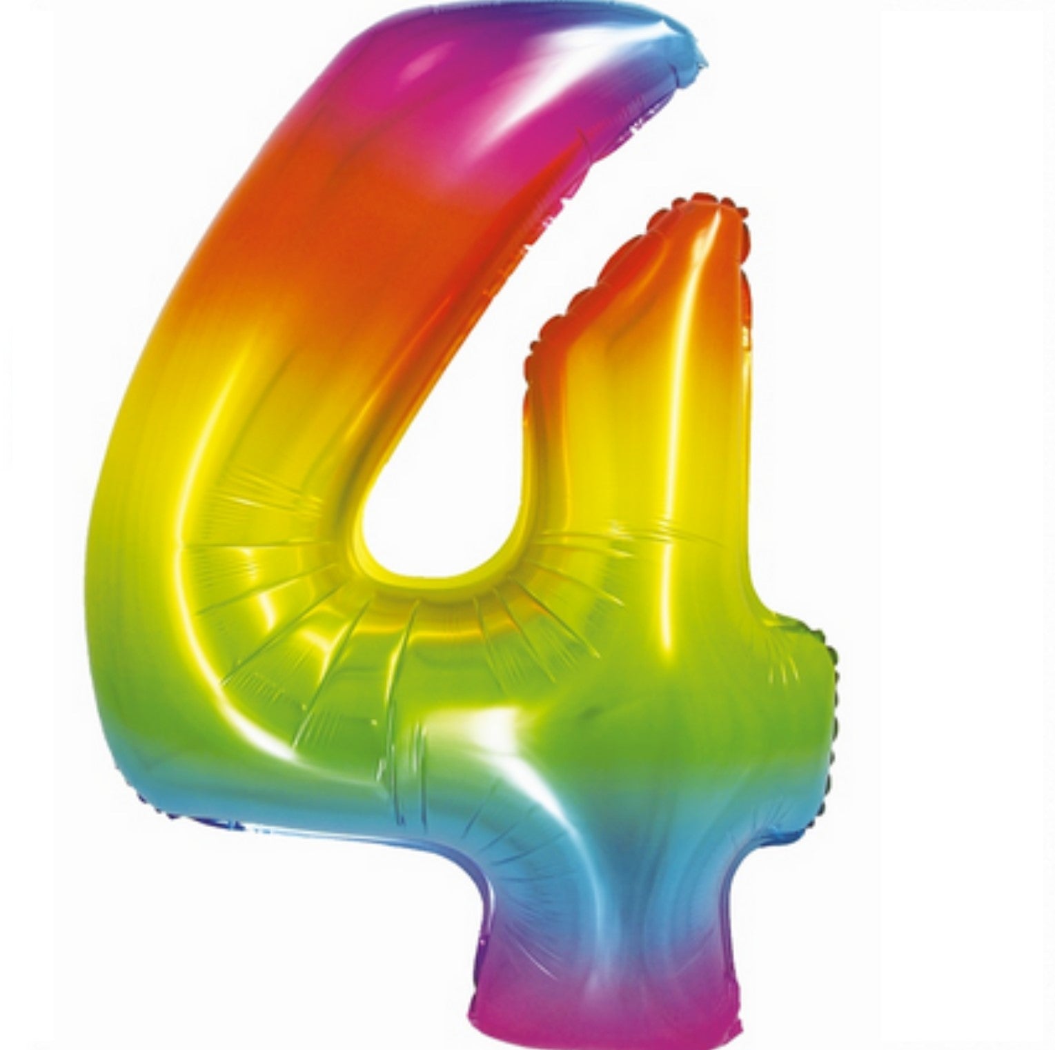 Zahl 4 Regenbogen 76cm