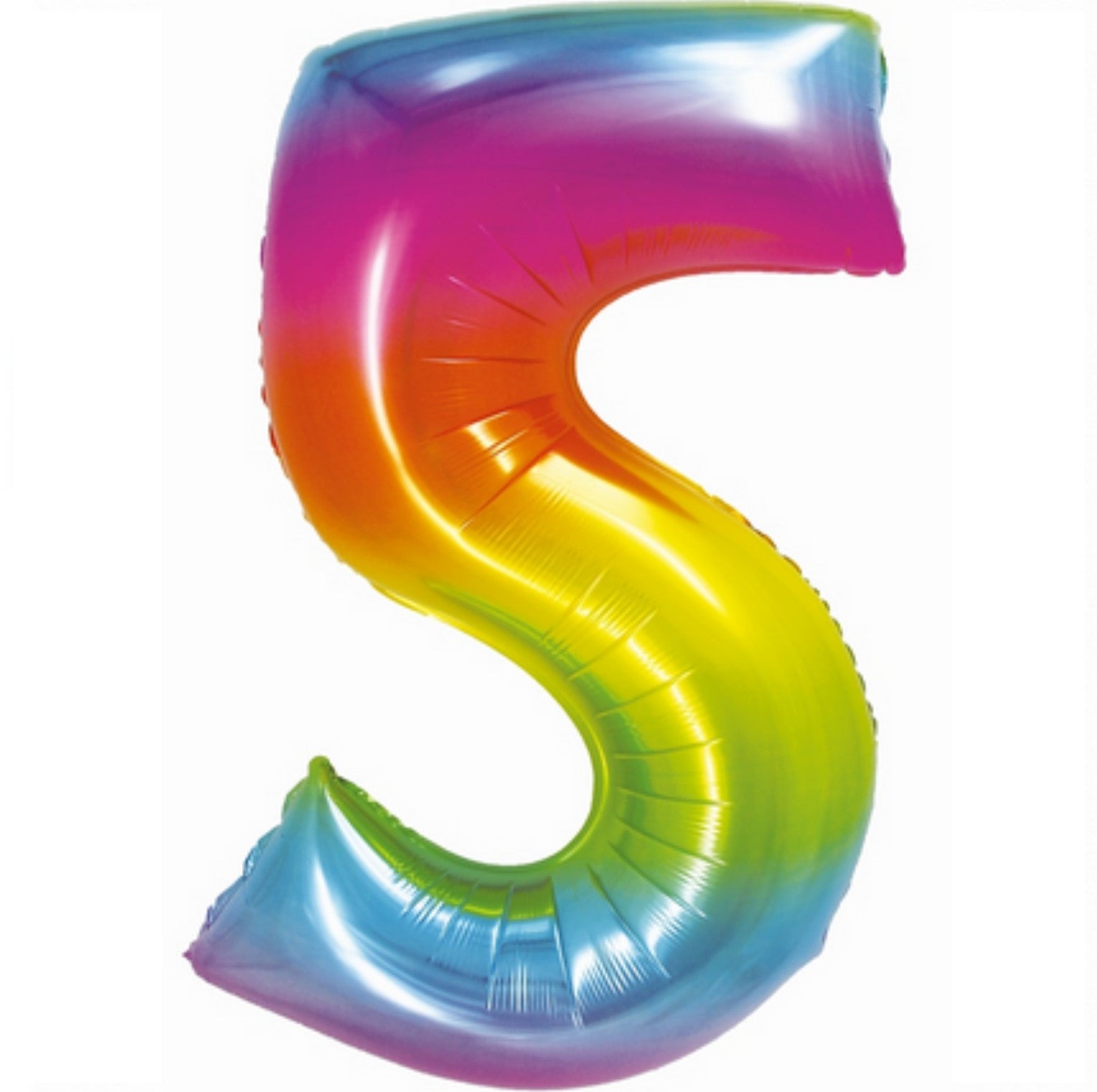 Zahl 5 Regenbogen 76cm