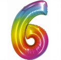 Zahl 6 Regenbogen 76cm