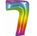 Zahl 7 Regenbogen 76cm