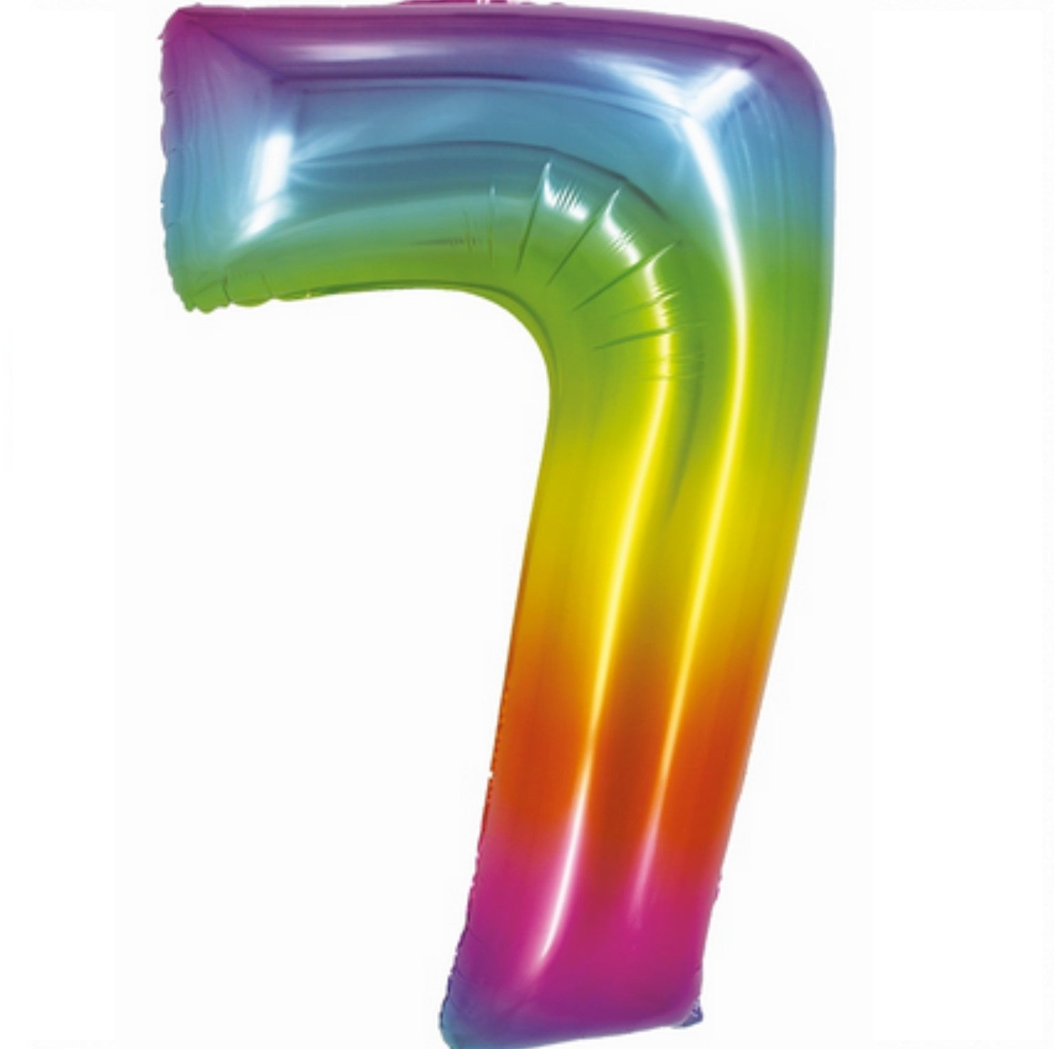 Zahl 7 Regenbogen 76cm