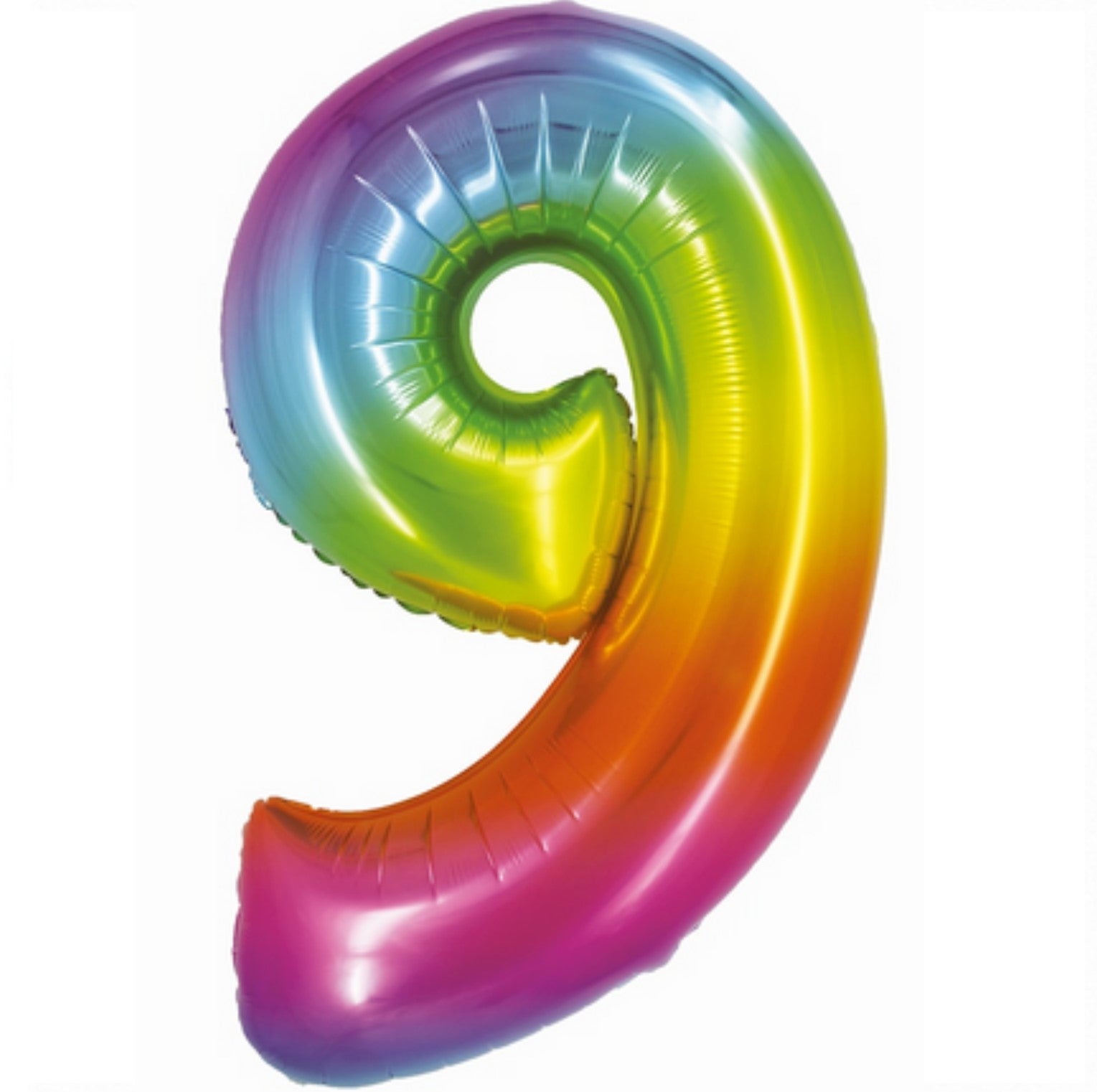 Zahl 9 Regenbogen 76cm